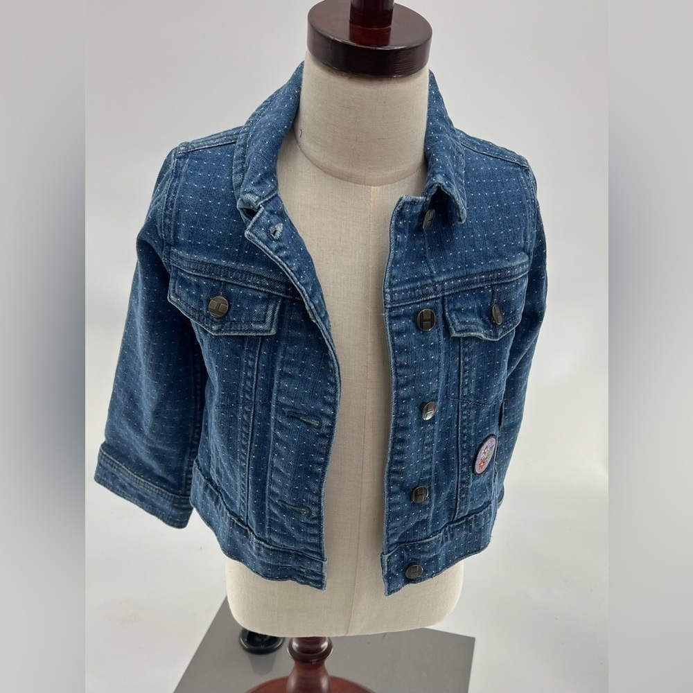 Hanna Andersson Jean Jacket with Patch Details - Size 100 (US Size 4)
